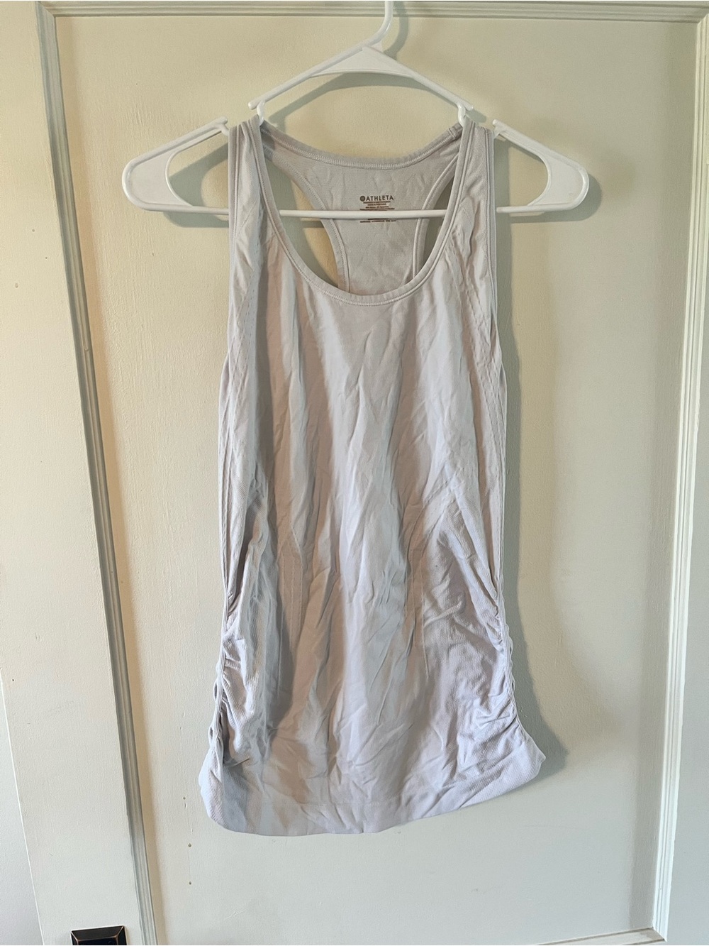 Athleta Light Gray Scoop Neck Racerback Tank